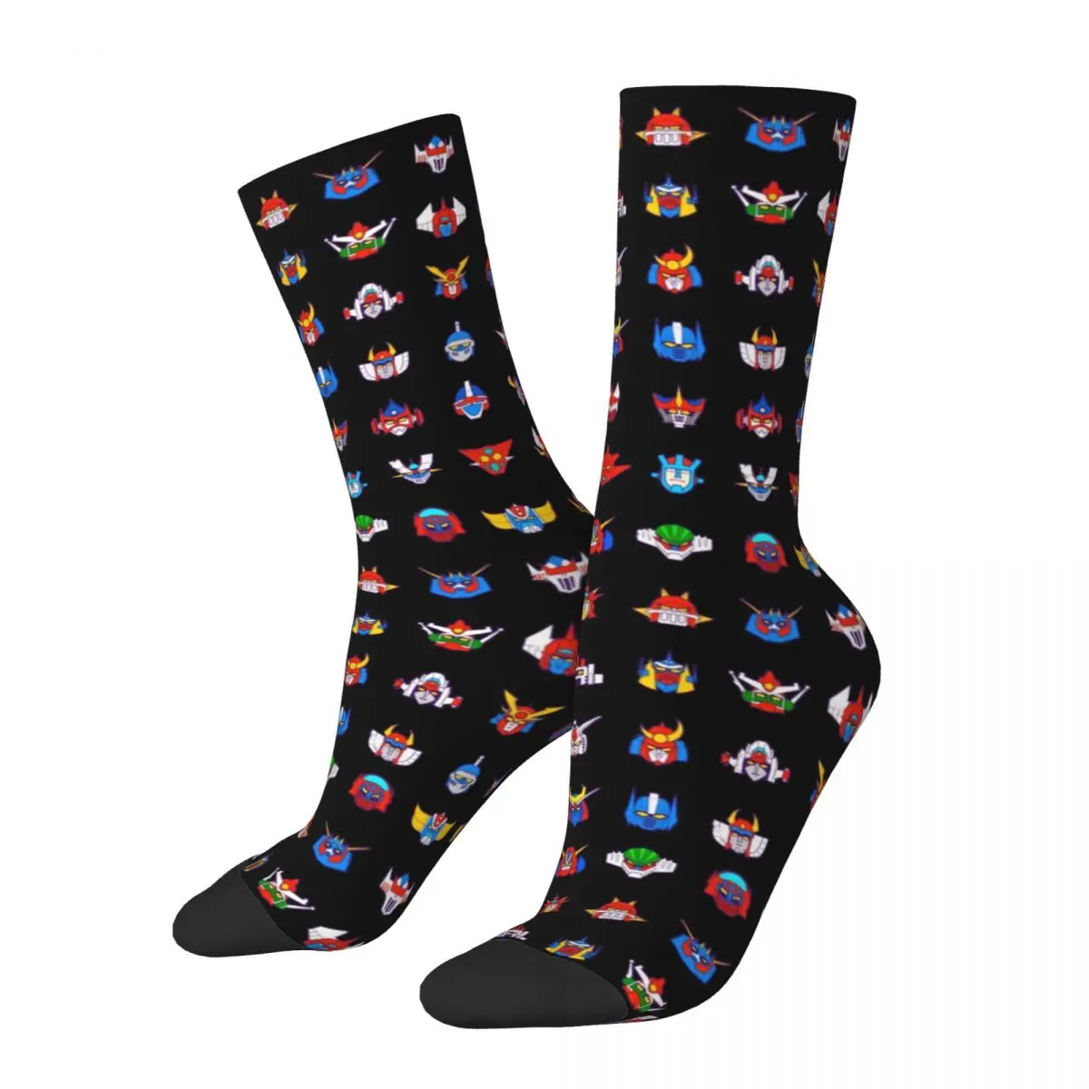

Autumn Winter Funny Unisex Goldorak UFO Robot Grendizer Socks Actarus Mazinger Z Non-slip Middle Tube Socks