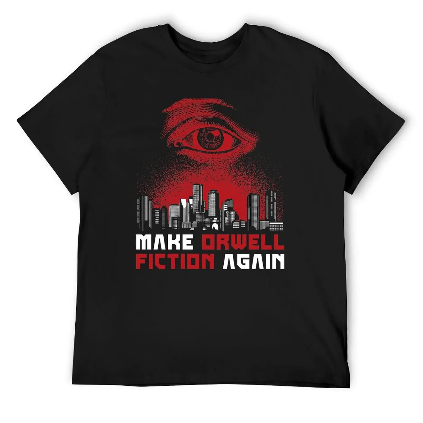 Make Orwell Fiction Again - футболка Дыстоопская философия больших размеров мужская