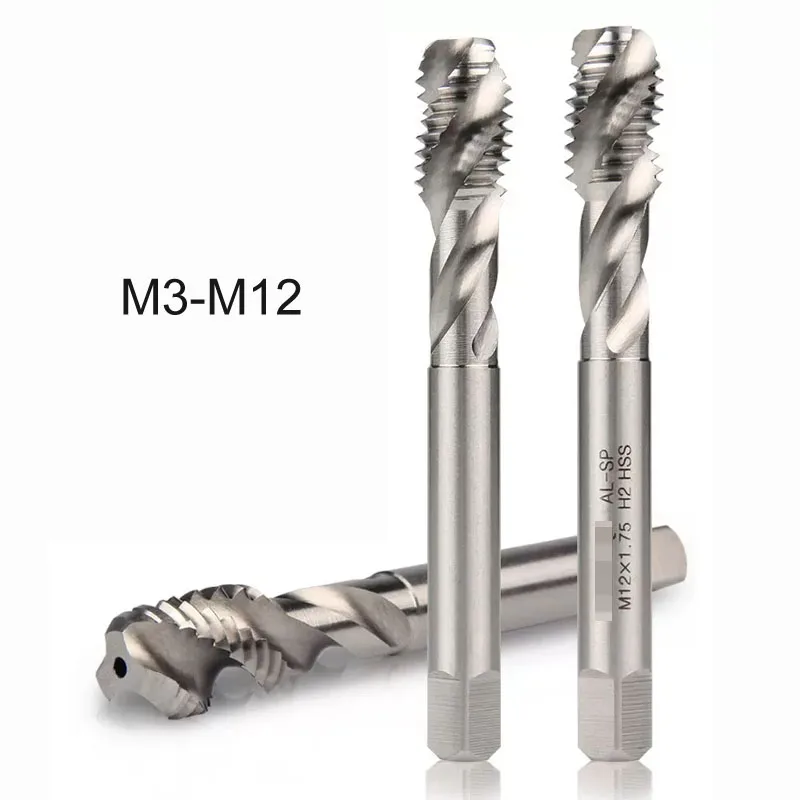 

1Pcs Machine Screw Tap Spiral Tap Full Grind Aluminum Screw Tap Tapping Tapping Bit m3 m4 m5 m6 m8 m10 m12