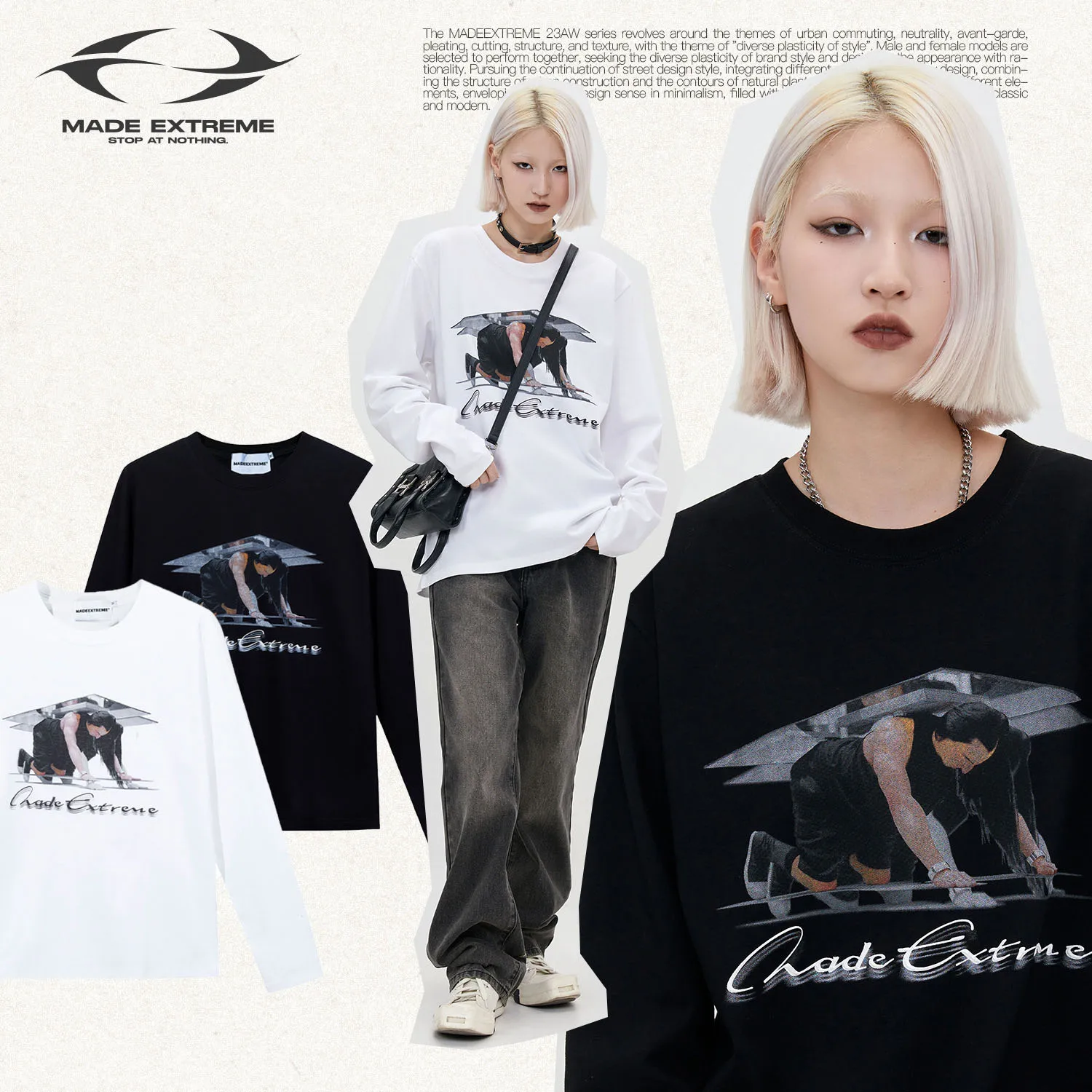 

MADEEXTREME Artist Printed Long Sleeve T-shirt #3304