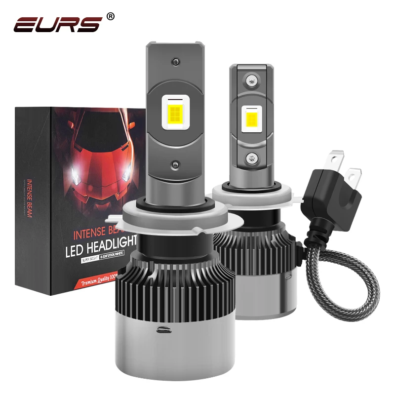 

EURS 2pcs H7 LED Car Headlight High Power LED 150W 48000LM H7 Canbus Plug and Play Super Bright Automobiles Auto Lamp 12V 24V
