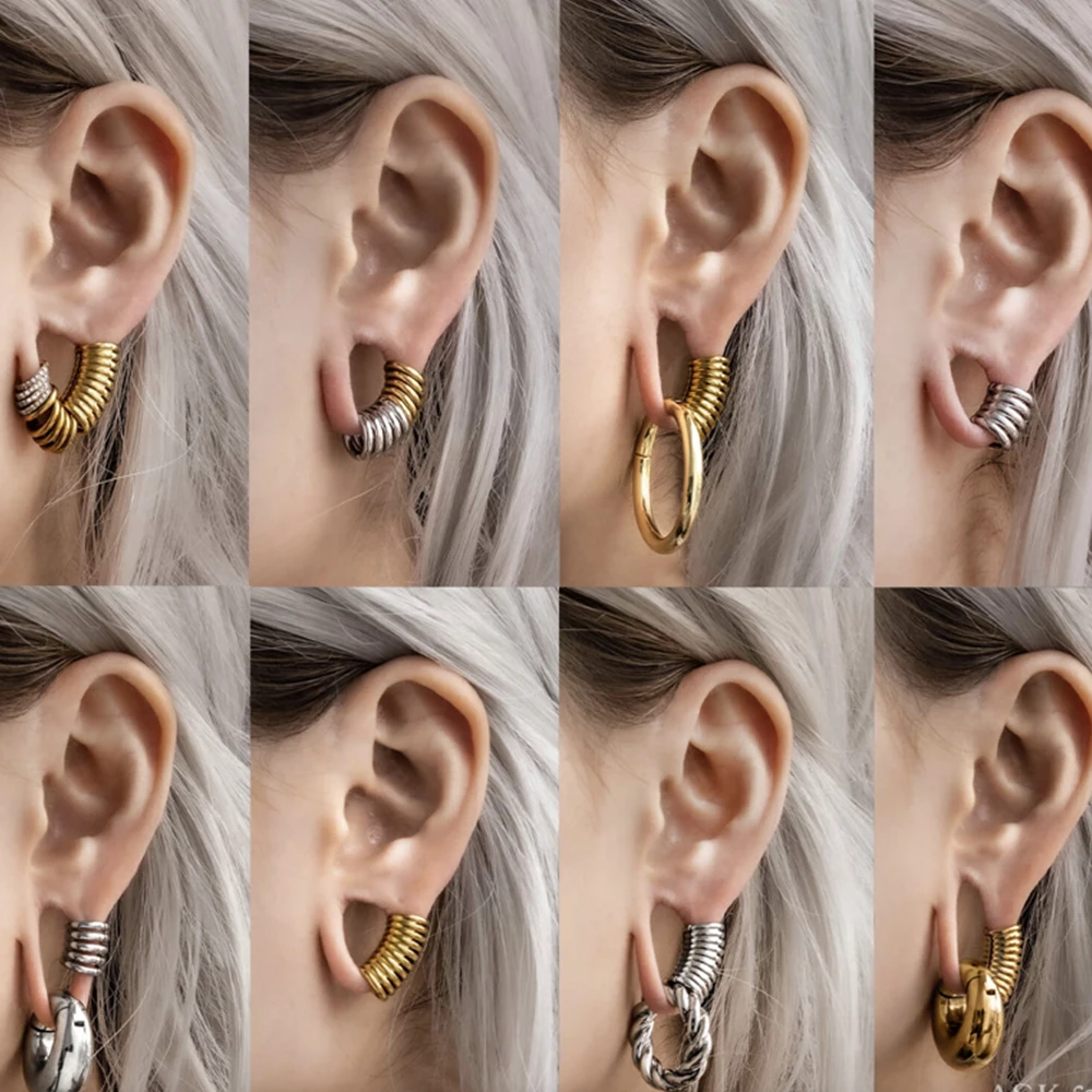 Vankula 1PC Ear tacker Ring Lobe Cuff Ear Gauge Plugs Ear Tunnels Stretcher Lobe Weights Clip on Cartilage Body Jewelry Women images - 6