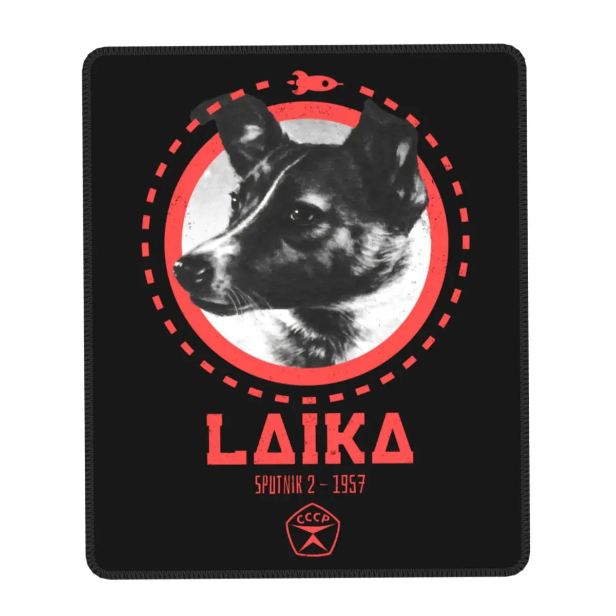 Винтажный игровой коврик для мыши с надписью Space Dog |