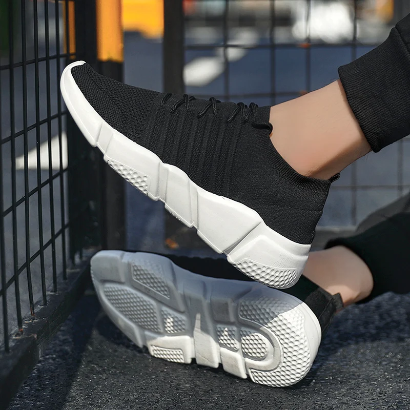 Men Casual Sneakers Breathable Shoes for Male Knitting Mesh Lightweight Large Size 48 Gym Shoes Man Sneakers Jogging