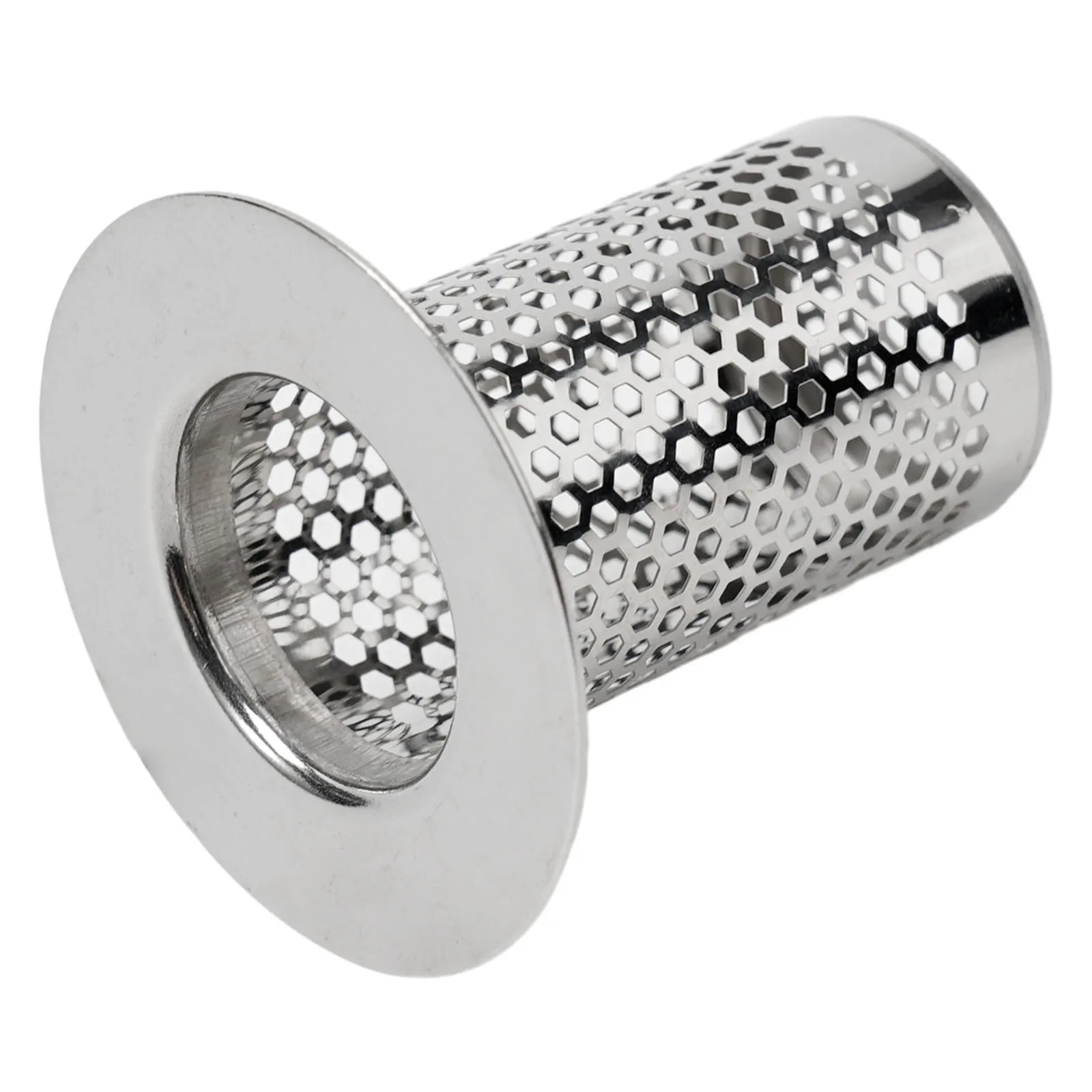 

Brand New Drain Strainer Sink Filter Hair Catcher Kitchen Replacement Silver Stainless Steel Basket Waste Plug