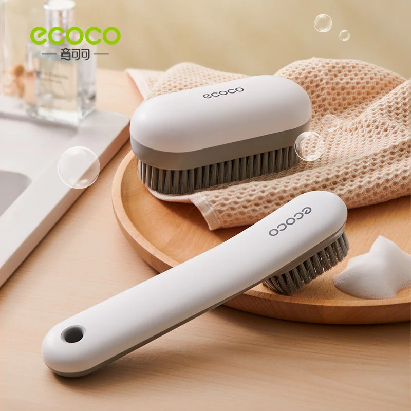 

ECOCO Multi-functional Soft-Bristled Shoe Brush Clothes Cleaning Brush Long-handled Professional Household Laundry Cleaning Tool
