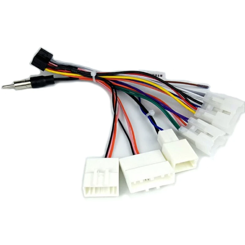 

Car Radio 16 Pin Electrical Wire Harness Compatible with-Toyota CD-DVD Navigation In Dash Wiring Adapter Receiver