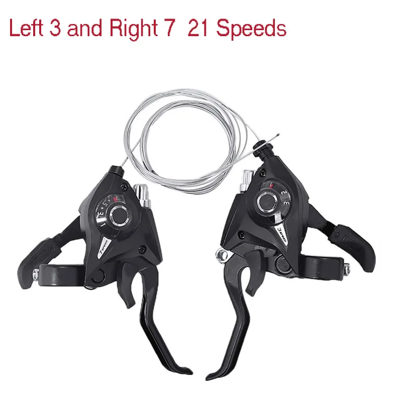 

Bike Derailleurs 3x7 21 Speed Switch MTB Bicycle Shifter Levers Brake Cycling Disc Handle Levers With Shift Cable Bike Accessori