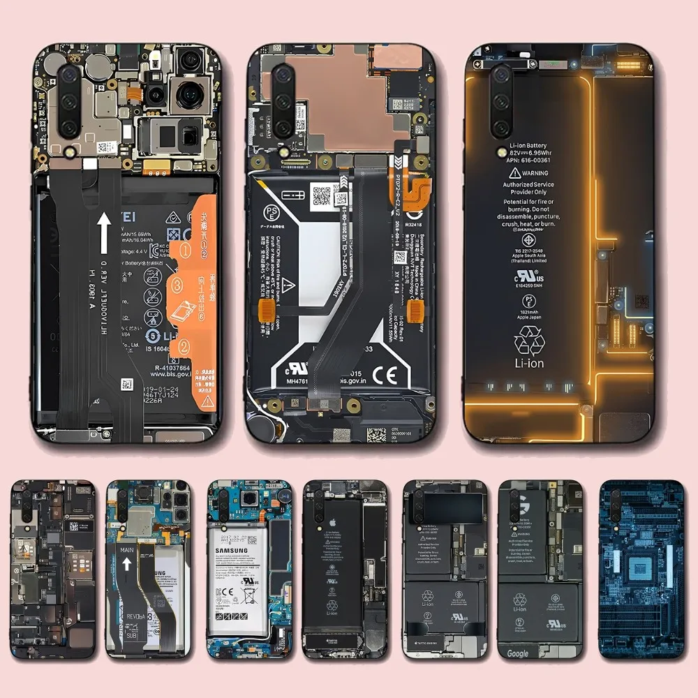 

Internal Circuit Board Phone Case For Xiaomi Mi 5X 8 9 10 11 12 Lite Pro 10T PocoX3pro PocoM3 Note 10 Pro Lite