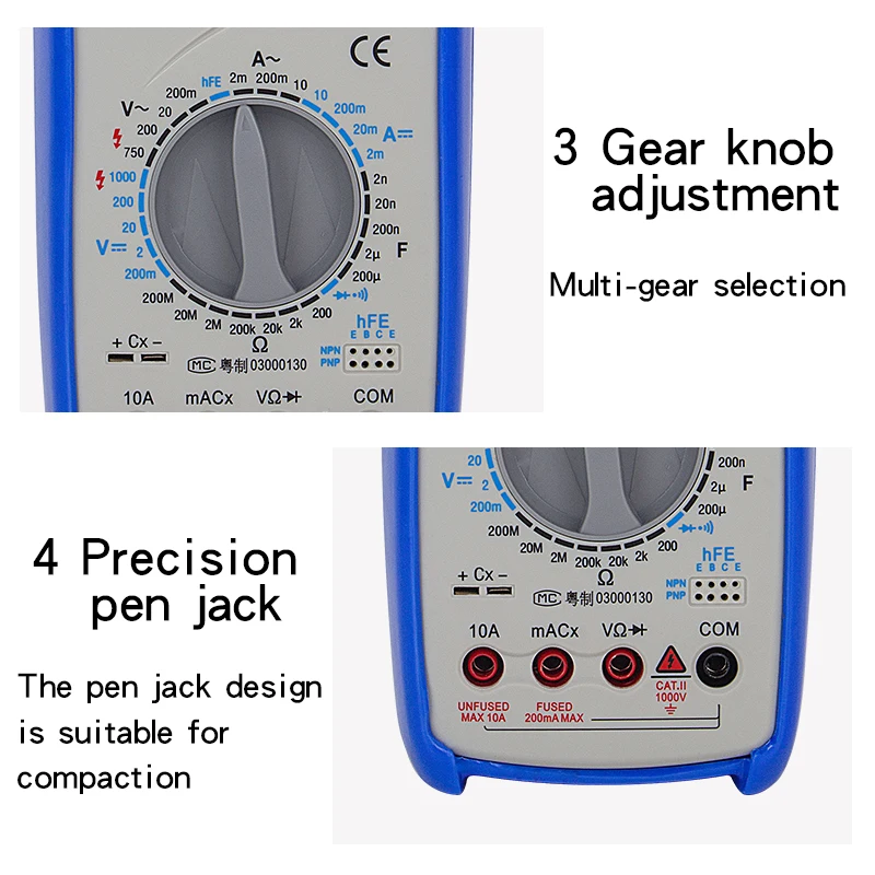 Профессиональный цифровой мультиметр ESR тестер емкость AC DC Вольтметр Амперметр