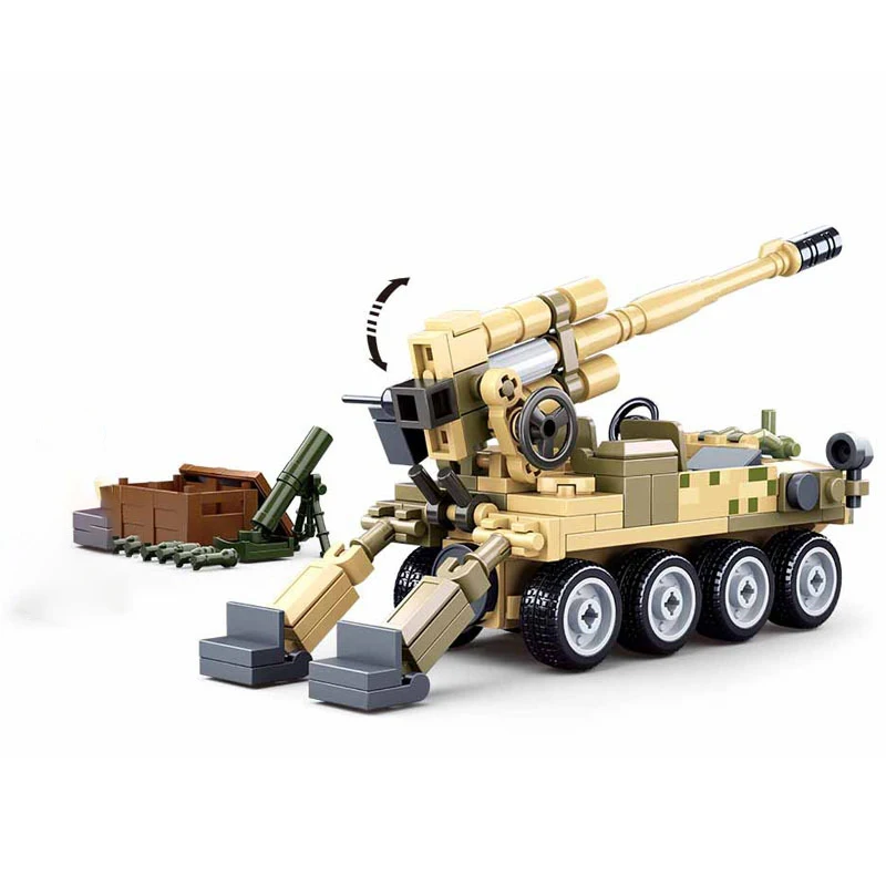 

2023 Tank sets new military vehicle model building blocks kits ww2 germany us T34 world war 2 1 i ii panzer army armored cannon