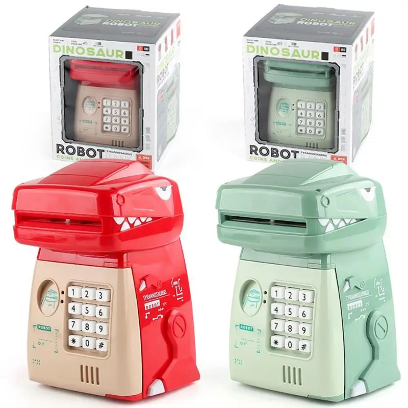Банк монет Atm в форме динозавра забавный подарок безопасная банковская игрушка с