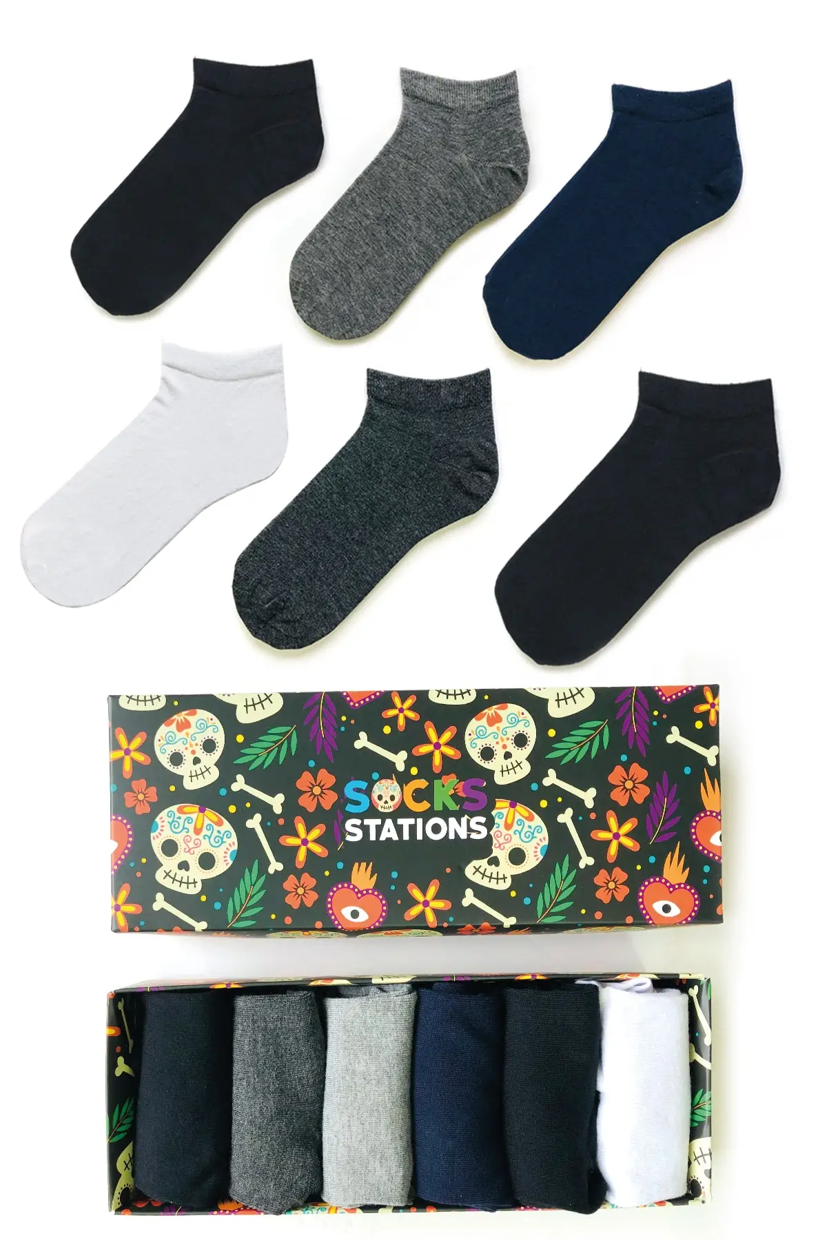 

Unisex Gray Long Wrist Socks Box 6 psc.