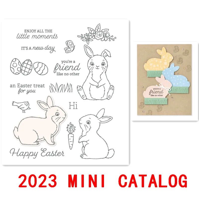 

Easter Bunny Metal Cutting Dies And Stamps For Diy Dies Scrapbooking Paper Card Decoration Embossing Craft New Die Cuts 2023