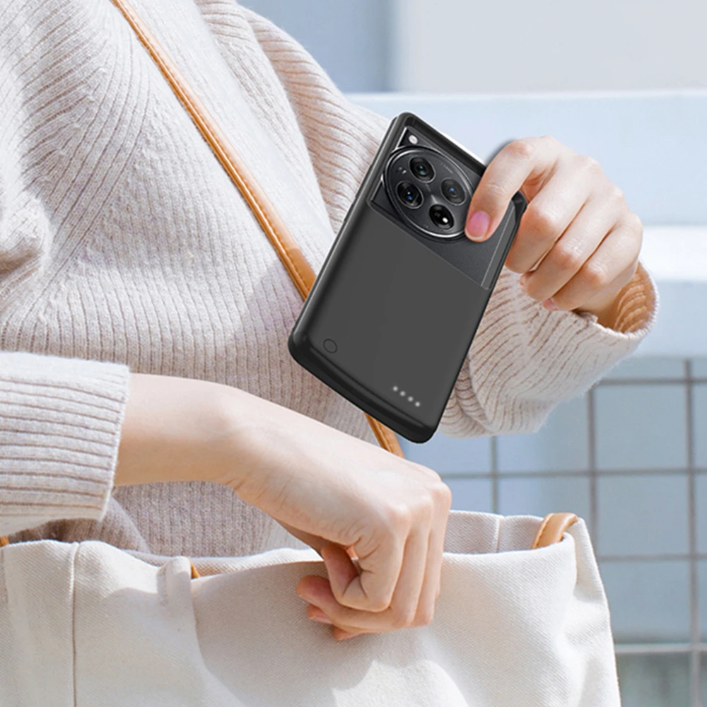 Фото Чехол Powerbank для OnePlus 12 5G, чехлы для аккумуляторов, 10000 мАч, портативное зарядное устройство Power Bank, чехол для Oneplus 12R, чехол для питания №3
