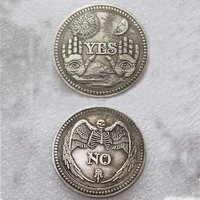 yesno ouija gothic prediction decision coin all seeing eye or death angel nickel usa morgan dollar coin copy type commemorative