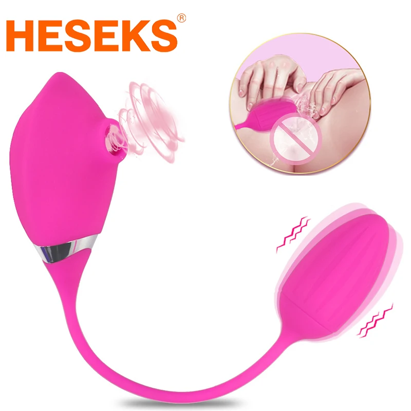 

HESEKS Sucking Vibrator For Women Vibrating Egg Clitoris Stimulator Sucker Nipple G Spot Dildo Vaginal massage Sex Toy for Women