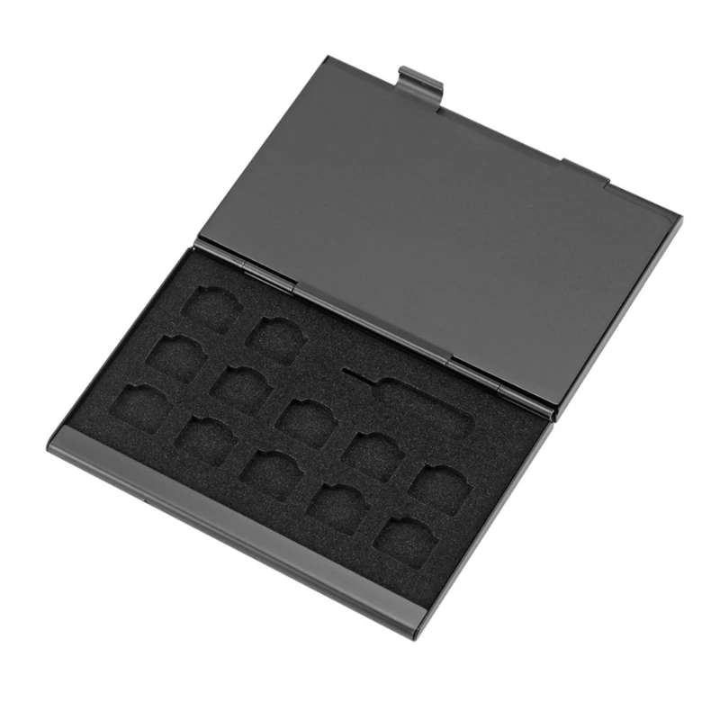 

SIM Menmory Card Case-Organizer Aluminum 20-Slots+1-Slot-Card Pin Storage Holder 39XC