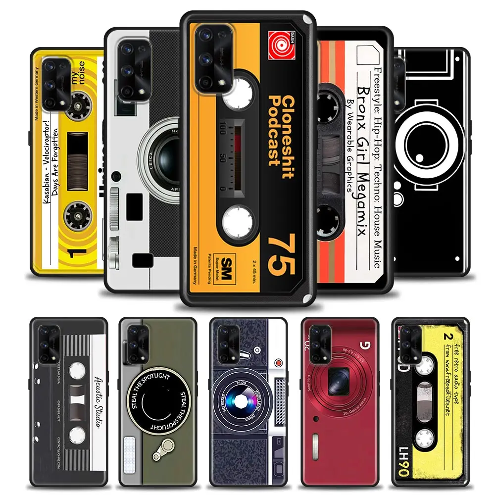 

Retro Magnetic Radio tape Cassette Case For Oppo Realme XT GT GT2 5 6 7 7i 8 8i 9i 9 C17 Pro SE Master Neo2 3 GT 5G Cover Fundas