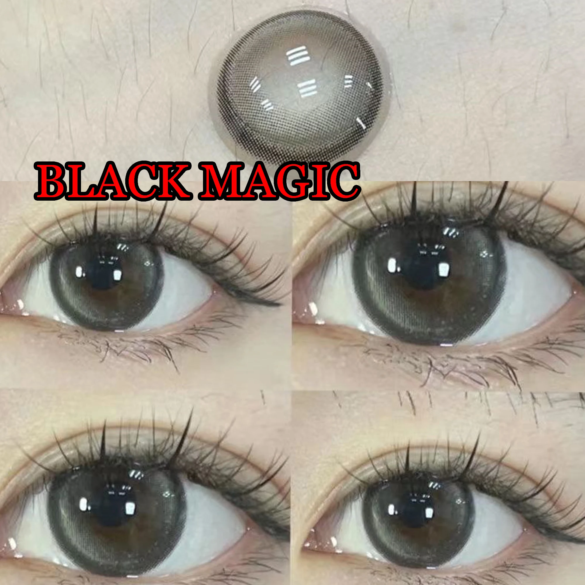 

Hotsale 14.20mm Eye Contact Lenses Fashion Makeup Circle Eyewear for Women Men lentes contacto Black Magic Gray