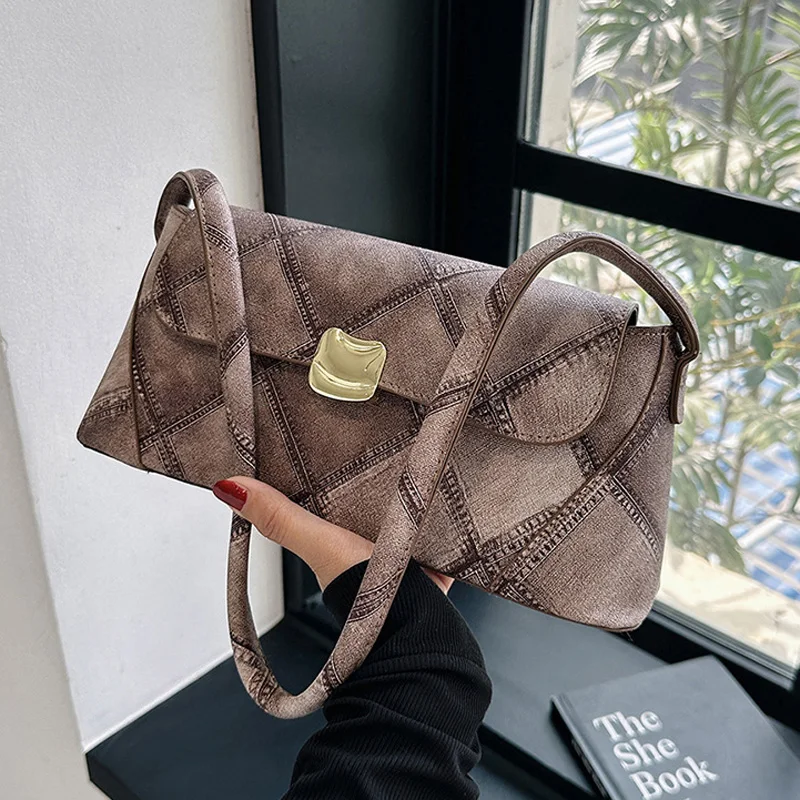 

2023 Повседневная сумка на плечо, дизайнерская сумка с рисунком из джинсовой ткани, модные Дорожные Сумки из искусственной кожи с верхними ручками