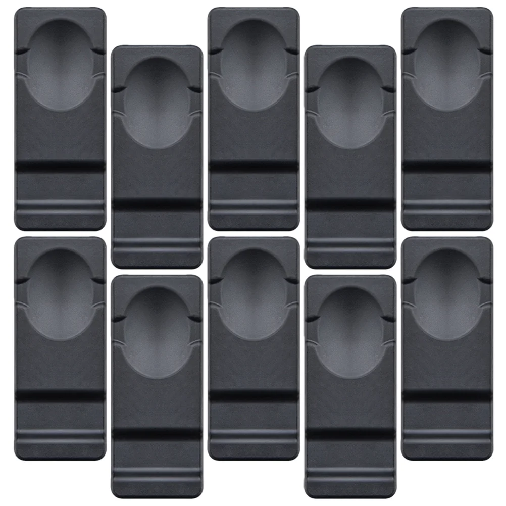 

10 Pcs Dual Use Chopstick Rest Stand Black Cutlery Spoon Chopsticks Purpose Holder