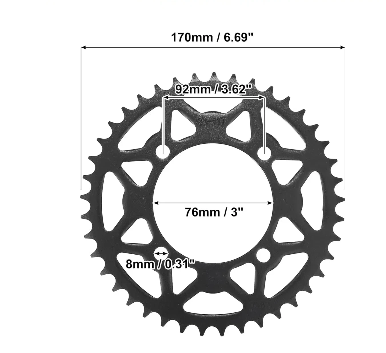 76 мм 41-зубчатая задняя приводная цепная звездочка для мотоцикла с цепью 420 50cc-160cc