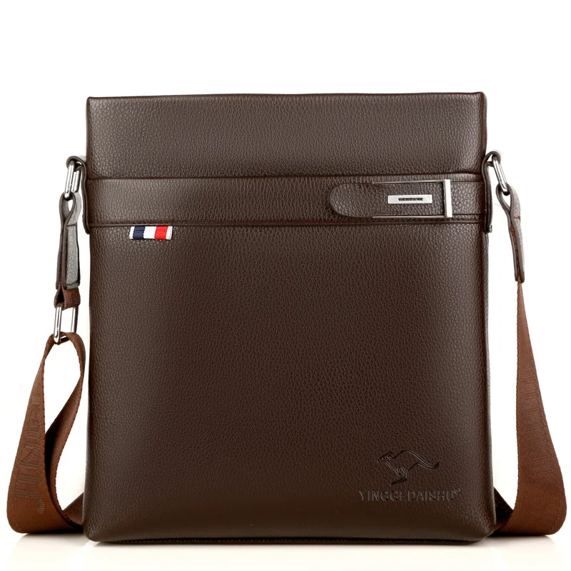 2023 New Business Men's Shoulder Bag Retro Casual Crossbody Bag PU Leather Men Bag Large Capacity Messenger Crossbody Bag
