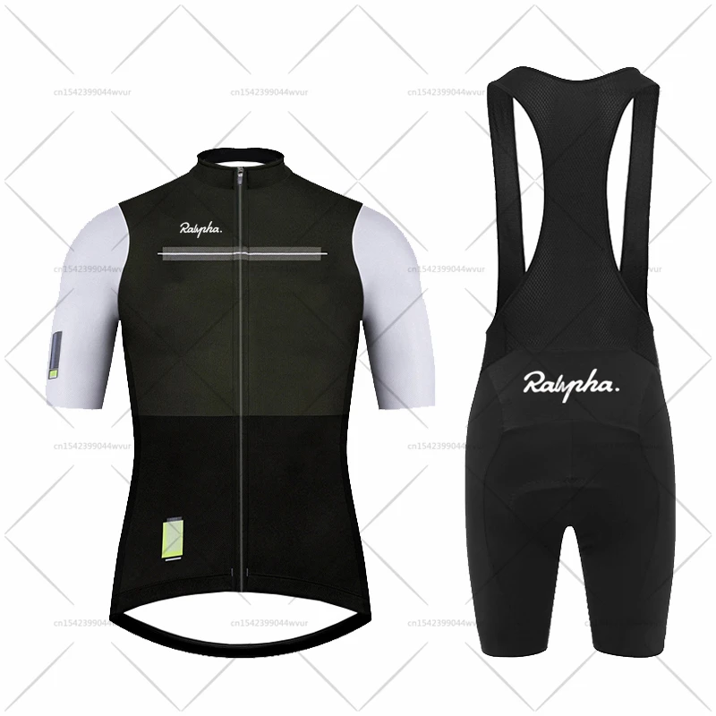 

2023 Ralvpha Summer Cycling Jersey set Men Road Bike shirt MTB Uniform maillot ciclismo Bicycle Clothing suit Riding Sportswear