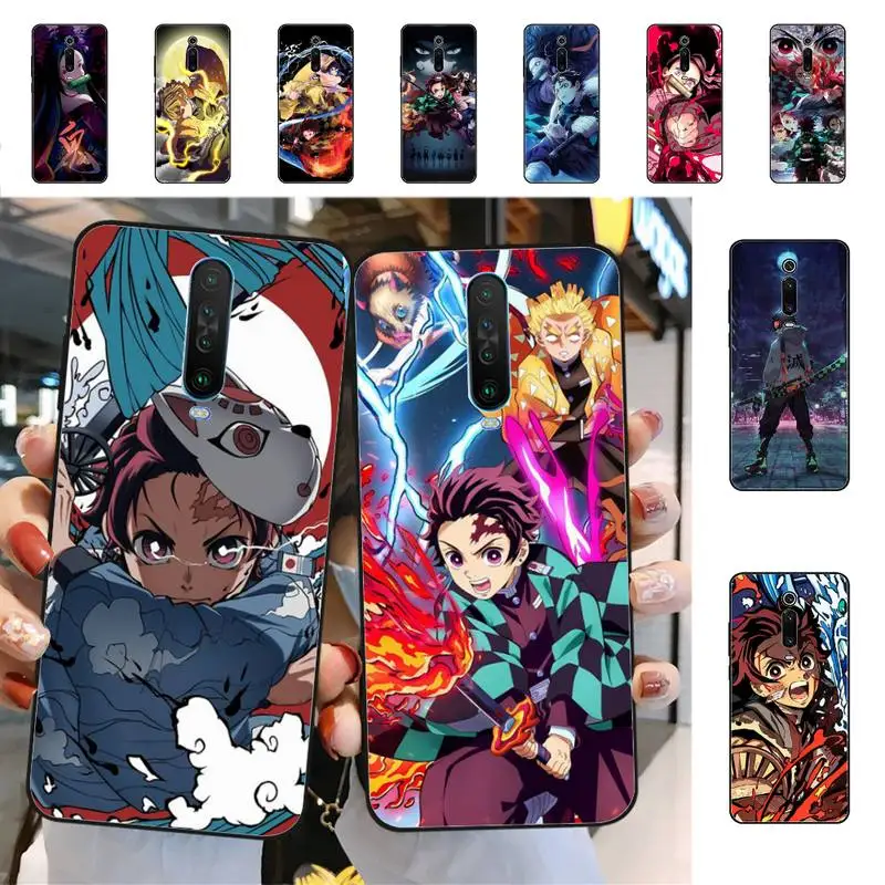 

Anime Demon Slayer Phone Case for Redmi 5 6 7 8 9 A 5plus K20 4X 6 cover