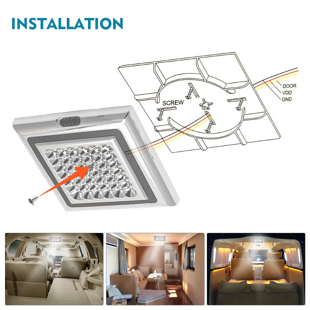Потолочный купол для внутренней крыши 2x42 12 В