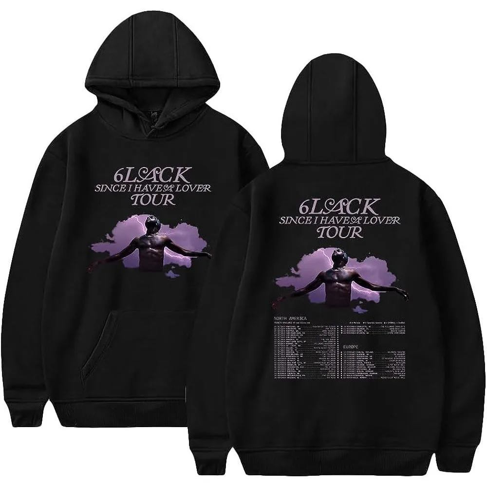 Худи унисекс с капюшоном 6lack, с надписью «мой любимый Тур», 2023