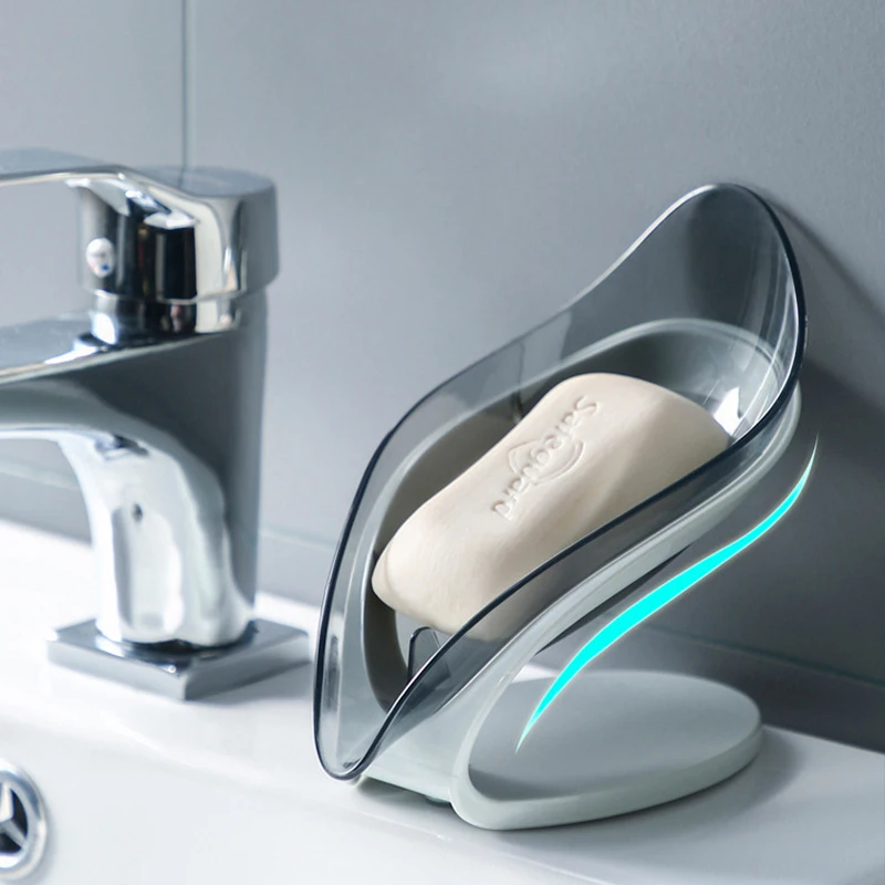 

Suction cup Soap Dish with drain water For Bathroom Soap Holder Kitchen Sponge Holder Soap container Bathroom Supplies