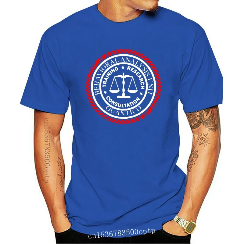 

Модная футболка ФБР Бау с логотипом группы поведенческого анализа, телевизионная футболка с эмблемой персонального интеллекта, Брендовые ...
