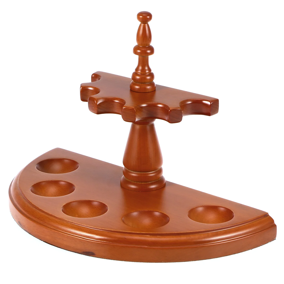

1 pc Smoking Pipe Stand Semicircle Wooden Detachable Accessories Holder Storage Rack Organizer for 5 Pipes
