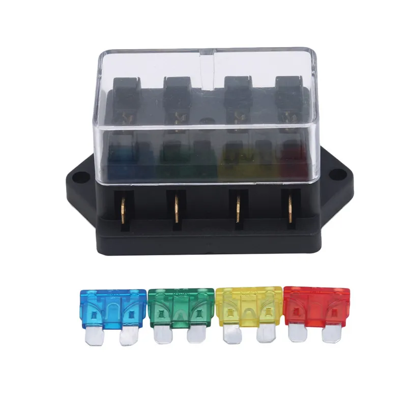 

4 Way Blade Fuse Box Holder for Car Boat Marine Trike Car Fuses