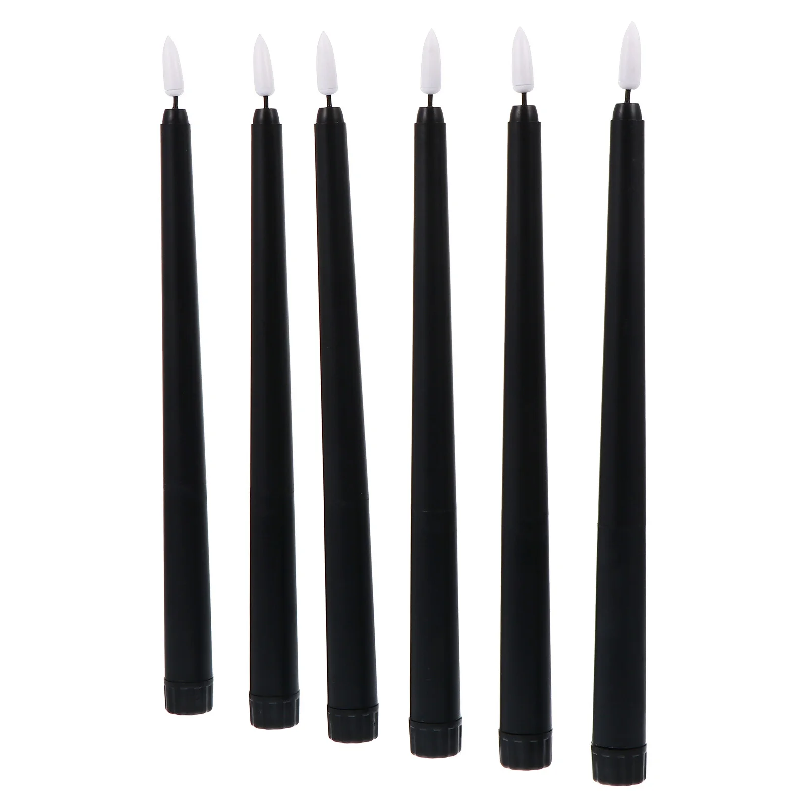 

6 Pcs Props Taper Candles Party Lamp Bullet Light Halloween Plastic LED