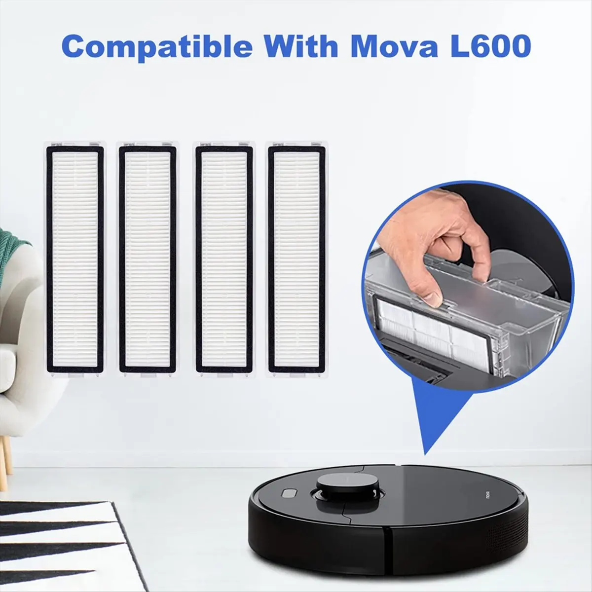 Фото [СПЕЦИАЛЬНОЕ ПРЕДЛОЖЕНИЕ] HEPA-фильтр для роботов-пылесосов L10s Pro / D9 Plus / L10s Plus S10+ S20+ (запасные части) №1