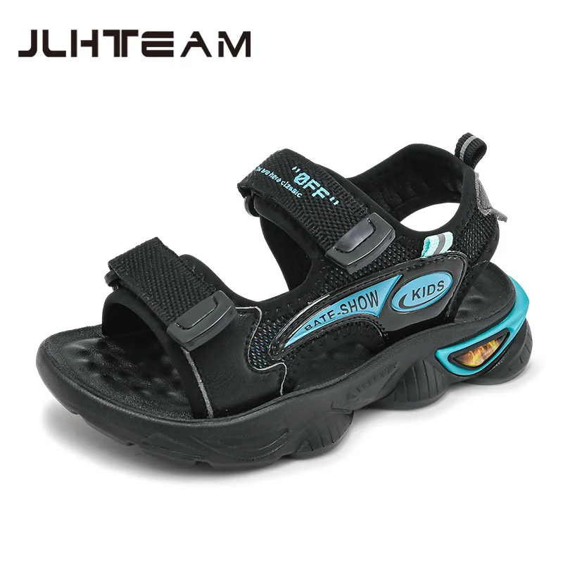 

2022 Summer New Boys For Sandals Velcro Soft Bottom Fashion Boys Beach Shoes Flat Sandals Sport Kids Shoes Children A2126