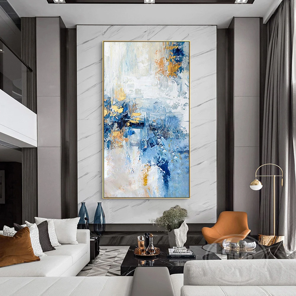 

Large Modern Home Decor Abstract Oil Painting Hand Painted Thick Texture Painting Canvas Wall Art Pictures For Hotel Living Room