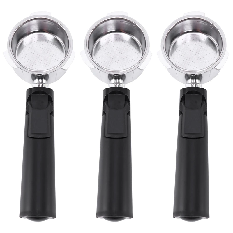 

A50I 3Pcs 51Mm Stainless Steel Bottomless Coffee Portafilter For Professional Coffee Maker Accessory