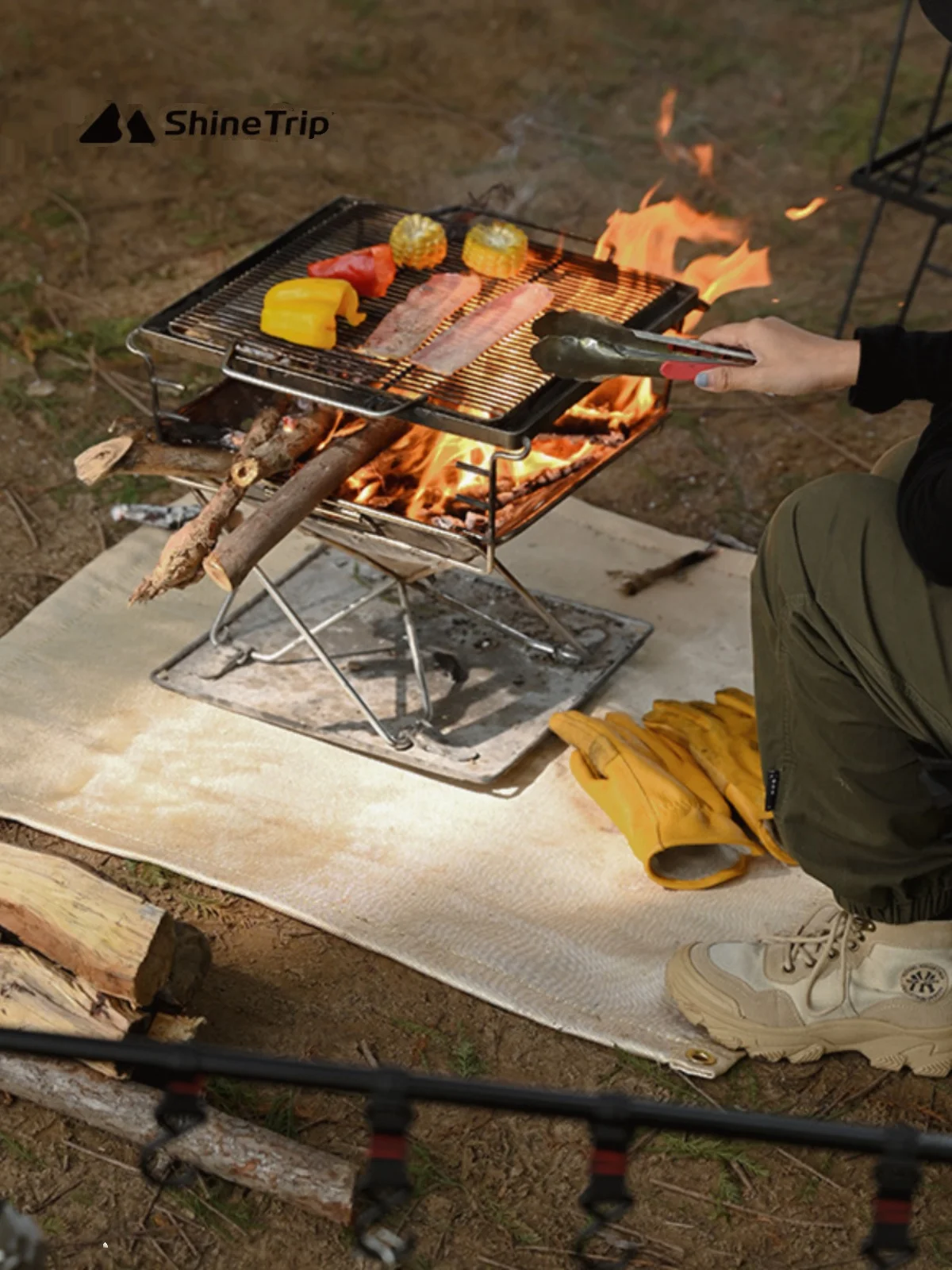 Shanqu Открытый Кемпинг Огнестойкая ткань Изоляционный коврик для пикника и