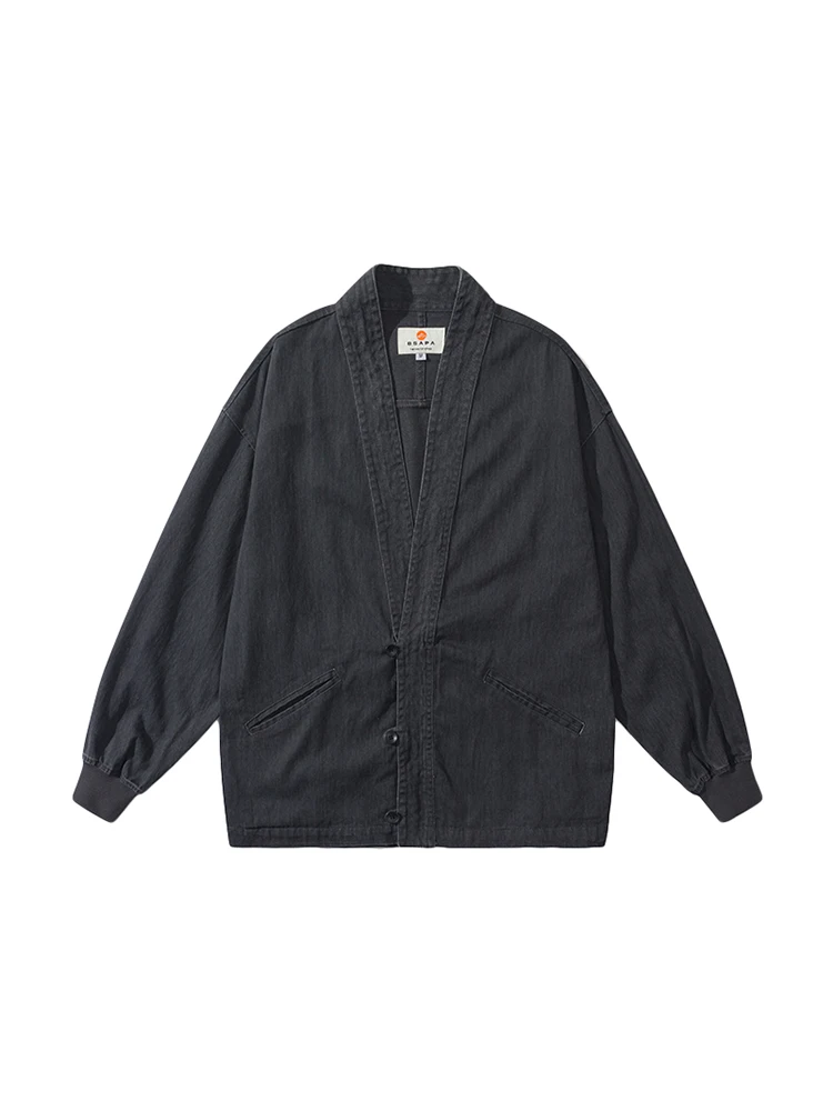 Lazy Day Original Men's Clothing Wear A Complete Set Japan fashion Casual Solid Washed Long sleeve Shirts Autumn Shirt