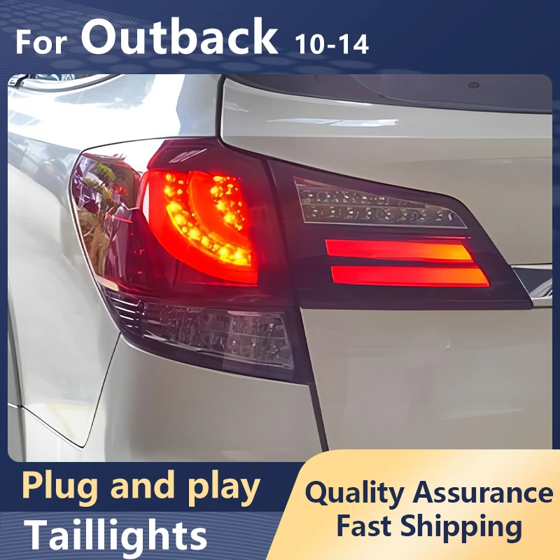 

Задние фонари для стайлинга автомобиля для Subaru Outback 2010-2014 светодиодный DRL, динамический сигнал поворота, тормоз, задний фонарь заднего хода, автомобильные аксессуары