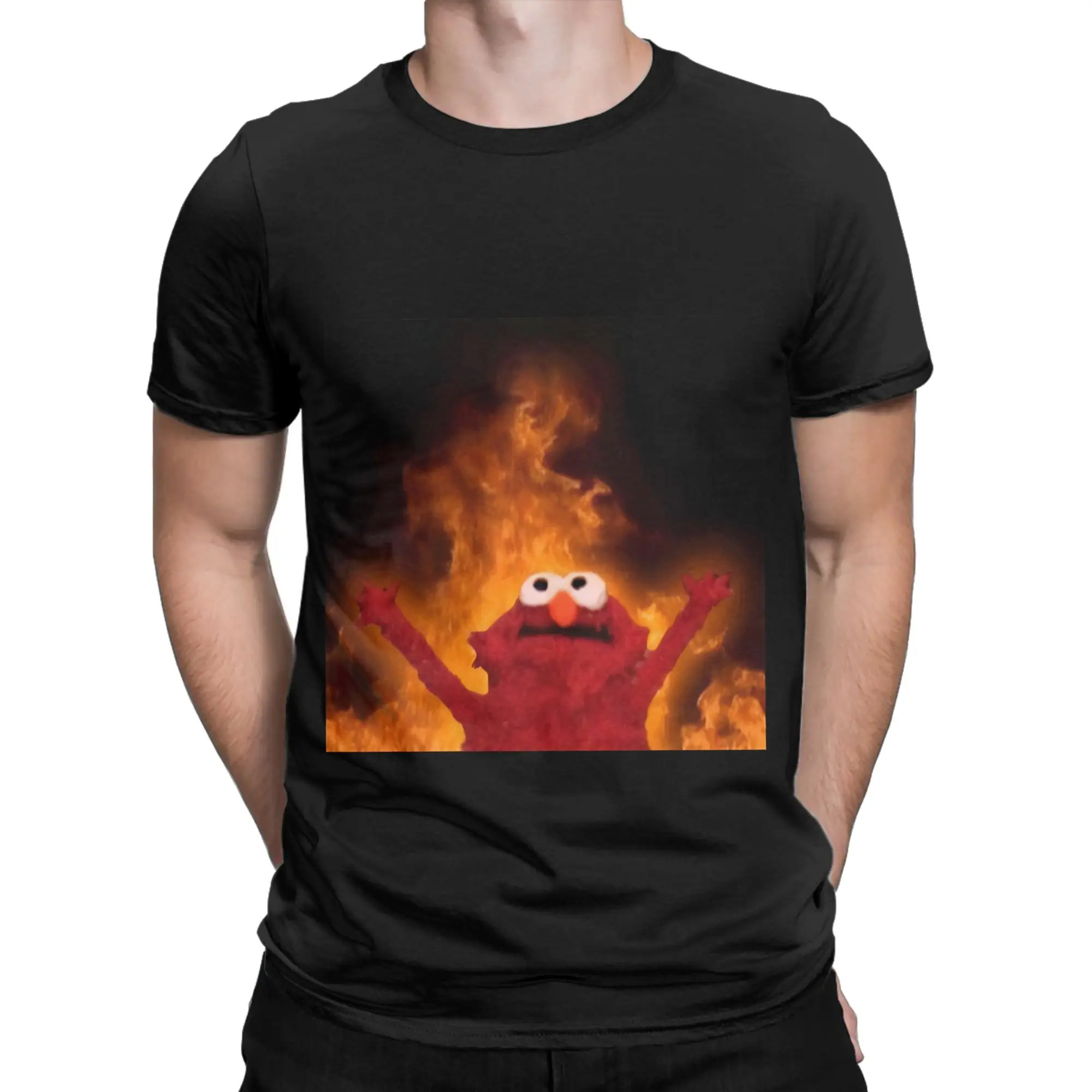 Футболка Hellmo Meme Graphic из 100% хлопка, топы с изображением улицы Сезам, футболки для мужчин (art.: 3920db89bd92f) - 3920db89bd92f