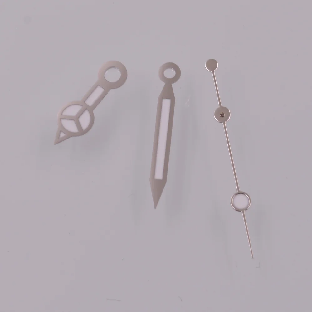 Зеленые светящиеся стрелки часов подходят для механизма 3135 серебристый черный