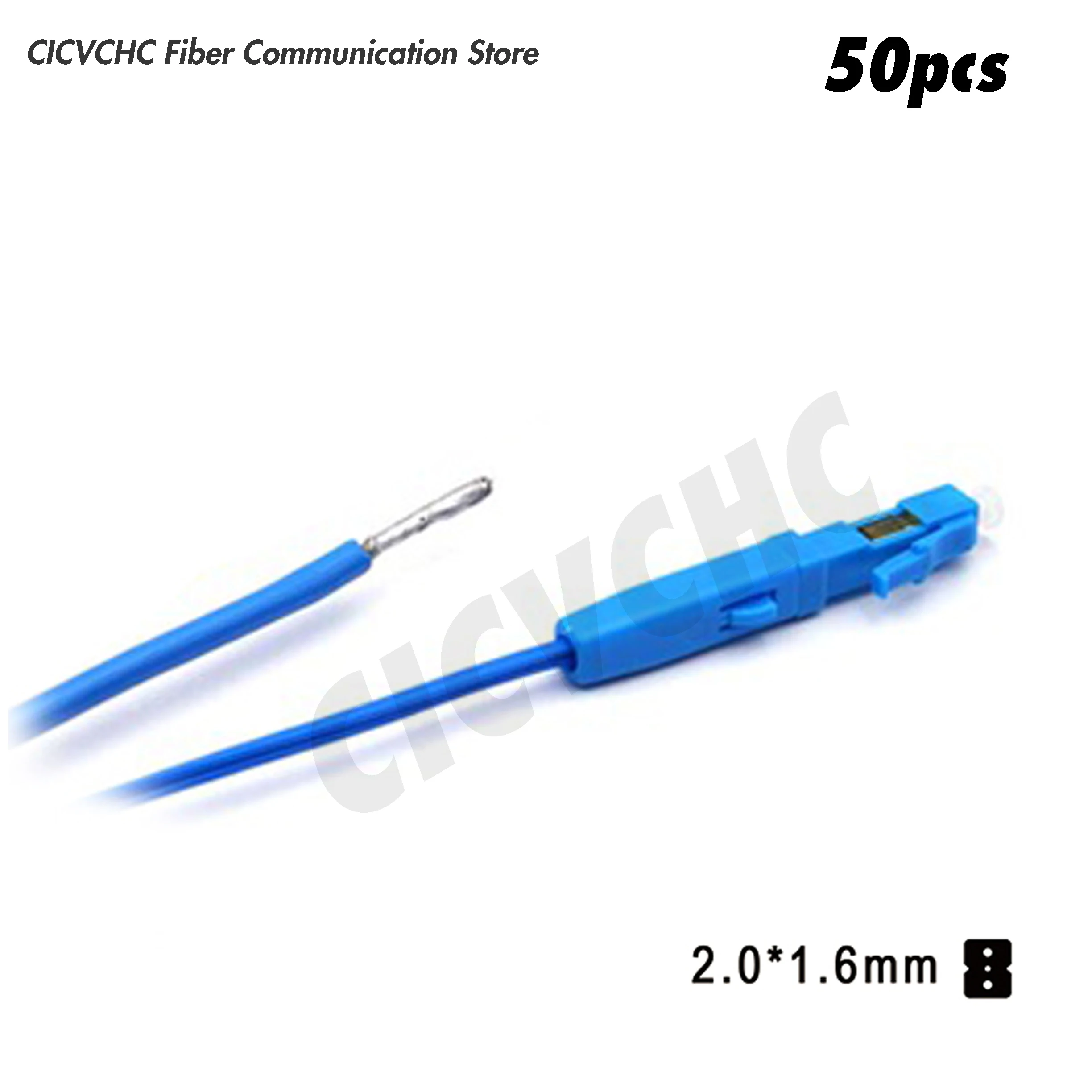 50pcs or 5pcs LC/UPC Field Installation Connector Fast Connector for 2.0x1.6mm Optical Power Composite Cable