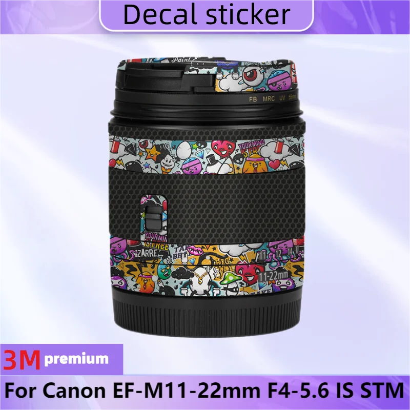Для Canon EF-M11-22mm IS STM наклейка на корпус объектива Защитная Наклейка кожу виниловая
