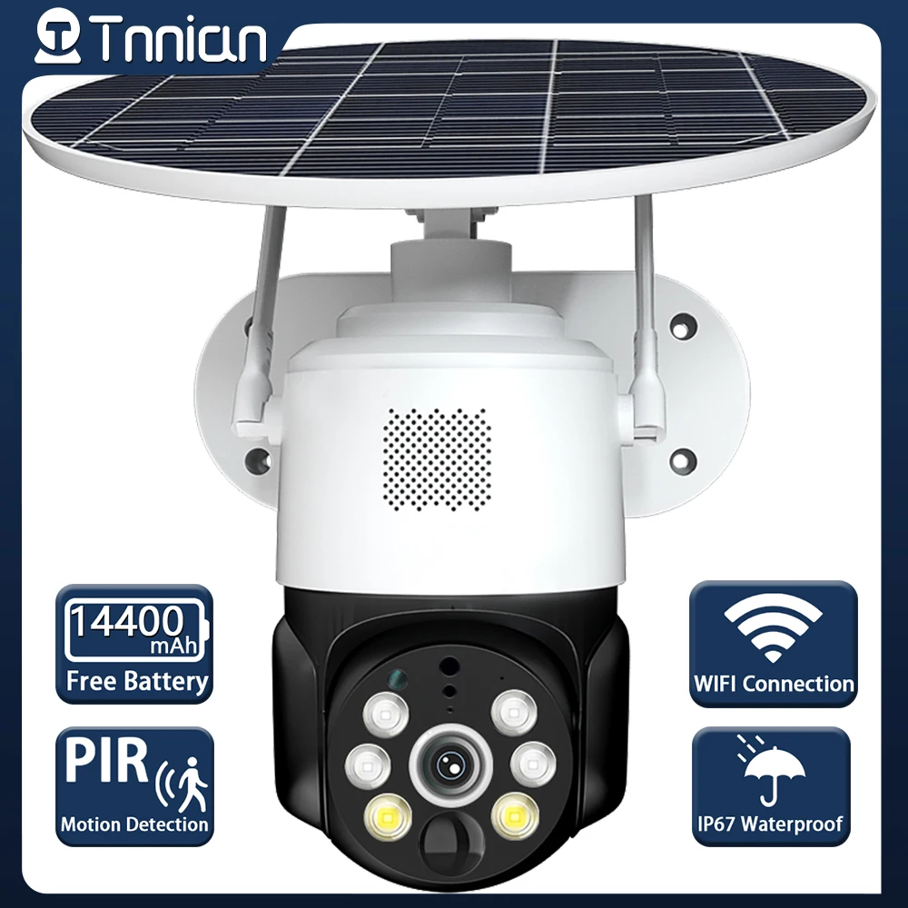 

5MP Solar WiFi IP Camera 8W Solar Panel PTZ Camera Outdoor 3MP PIR Human Alarm CCTV Security Camera Built in 15000MAH Battery