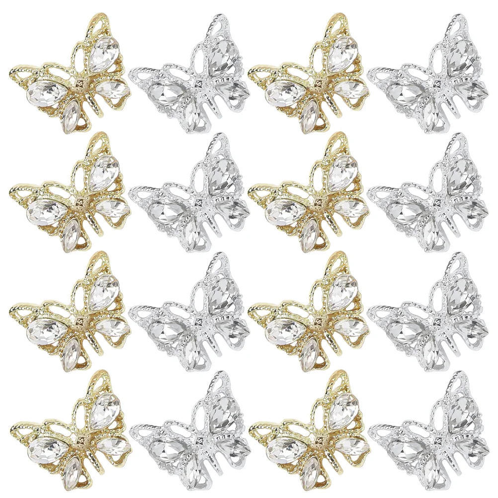 

20 Pcs Manicure Supplies Decor Butterfly Nail Charms Cute Small Accessories